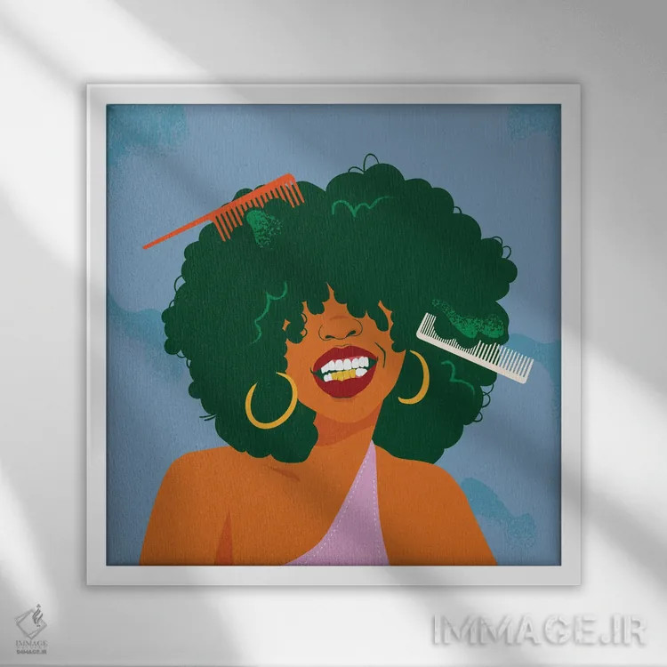 تابلو کوتوله دندان طلا اثر دومونیک براون - نمای قابدار سفید