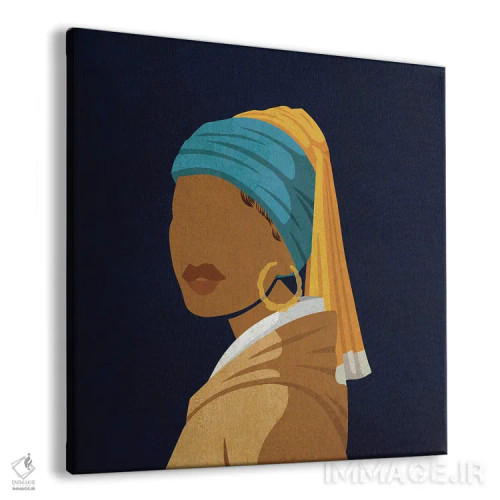 تابلو دختر با گوشواره بامبو اثر دومونیک براون - نمای پرسپکتیو محصول