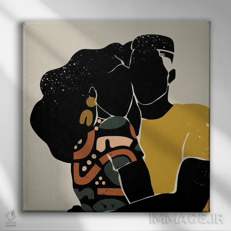 تابلو عشق سیاه اثر دومونیک براون - نمای روبهرو روی دیوار