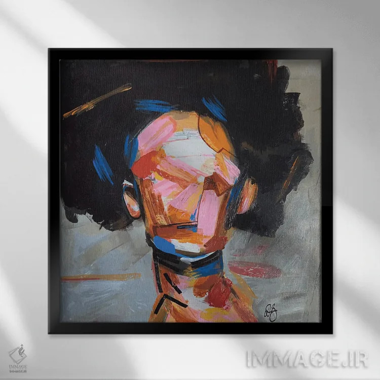 تابلو تونی خفن اثر دومونیک براون - نمای قابدار مشکی