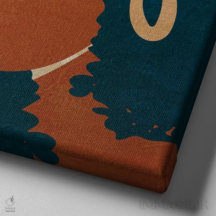 تابلو روسری شماره ۱ اثر دومونیک براون - نمای نزدیک بافت بوم