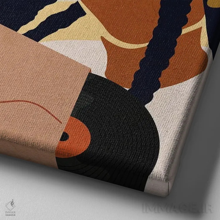 تابلو در خانه بمان شماره ۴ اثر دومونیک براون - نمای نزدیک بافت بوم