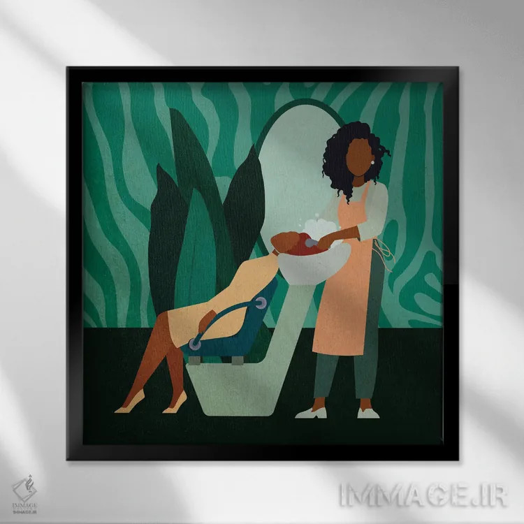 تابلو سالن شماره ۲ اثر دومونیک براون - نمای قابدار مشکی