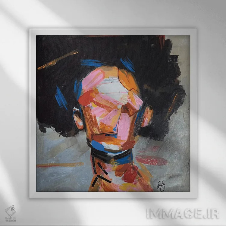 تابلو تونی خفن اثر دومونیک براون - نمای قابدار سفید