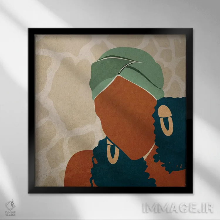 تابلو روسری شماره ۱ اثر دومونیک براون - نمای قابدار مشکی
