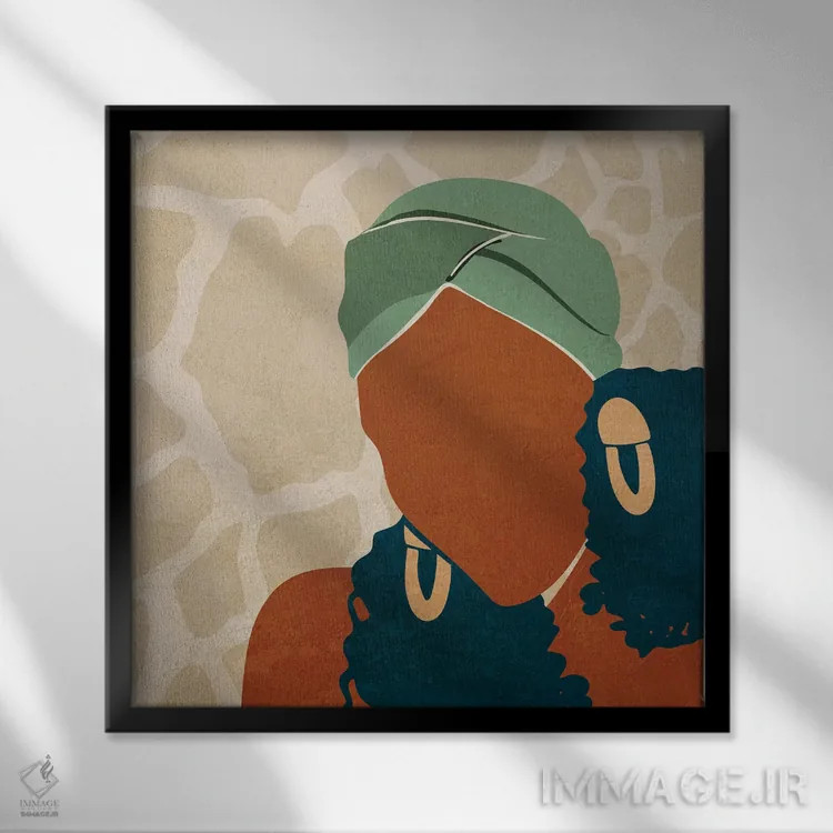 تابلو روسری شماره ۱ اثر دومونیک براون - نمای قابدار مشکی