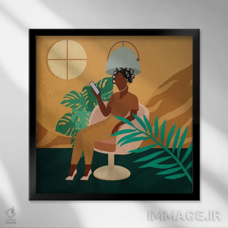 تابلو سالن شماره ۳ اثر دومونیک براون - نمای قابدار مشکی