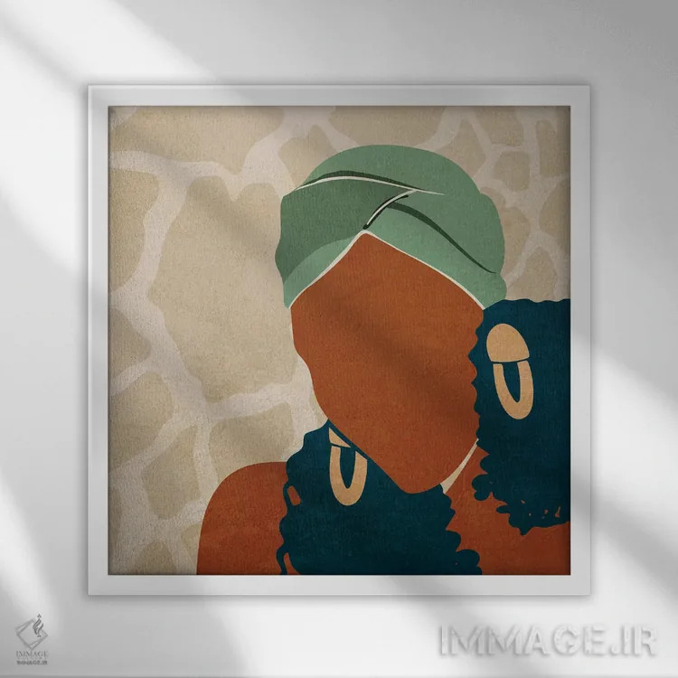 تابلو روسری شماره ۱ اثر دومونیک براون - نمای قابدار سفید