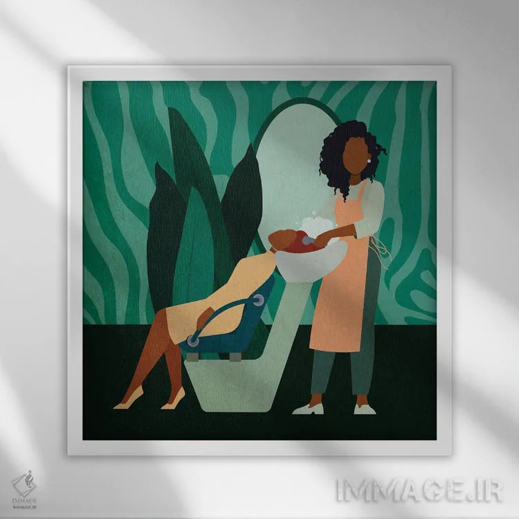 تابلو سالن شماره ۲ اثر دومونیک براون - نمای قابدار سفید