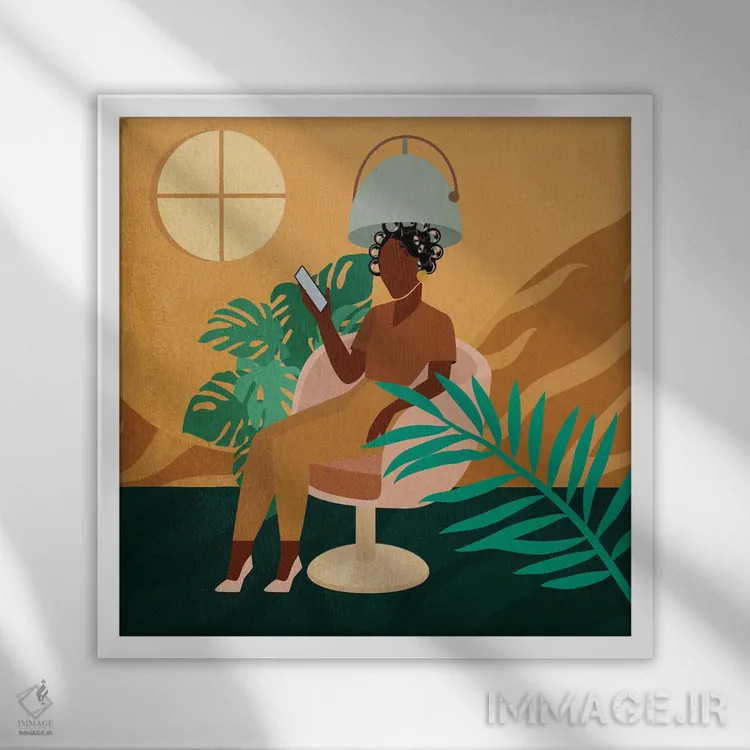 تابلو سالن شماره ۳ اثر دومونیک براون - نمای قابدار سفید