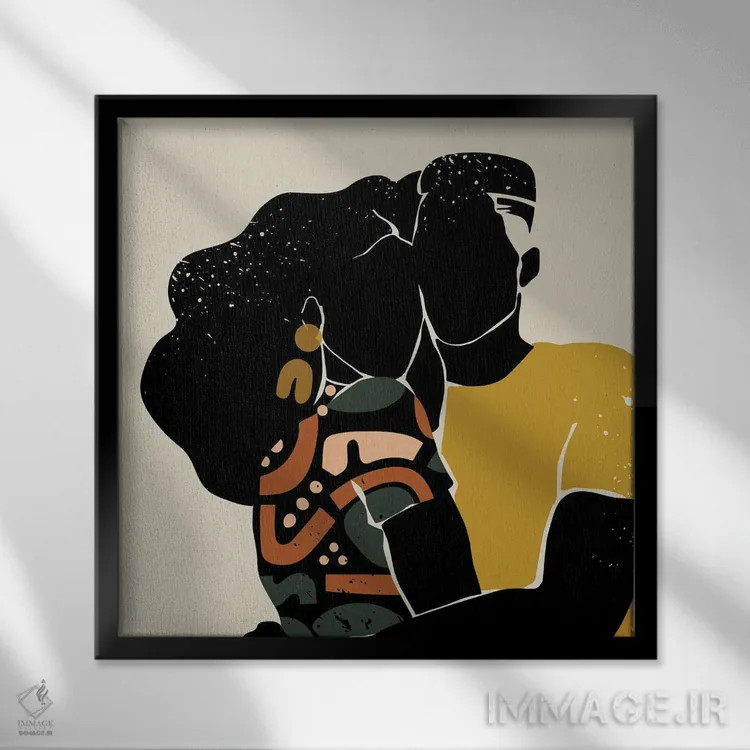 تابلو عشق سیاه اثر دومونیک براون - نمای قابدار مشکی