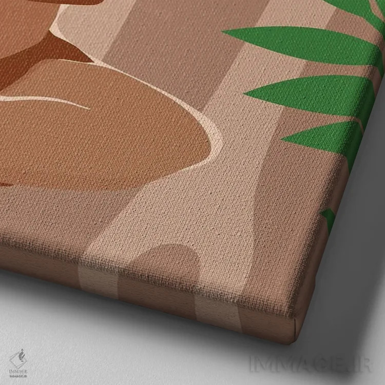 تابلو به یک نوشیدنی نیاز دارم اثر دومونیک براون - نمای نزدیک بافت بوم