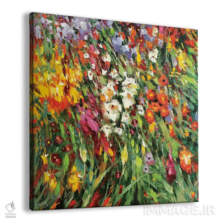 تابلو گلهای موزاییکی ۱ اثر دمیتری اسپیروس - نمای پرسپکتیو محصول