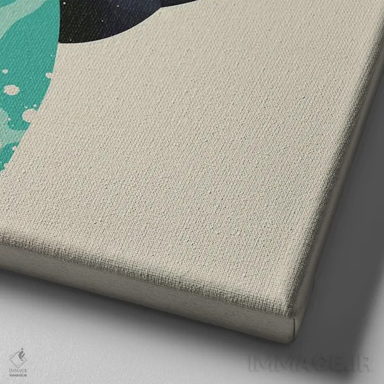 تابلو شاد باش اثر دومونیک براون - نمای نزدیک بافت بوم