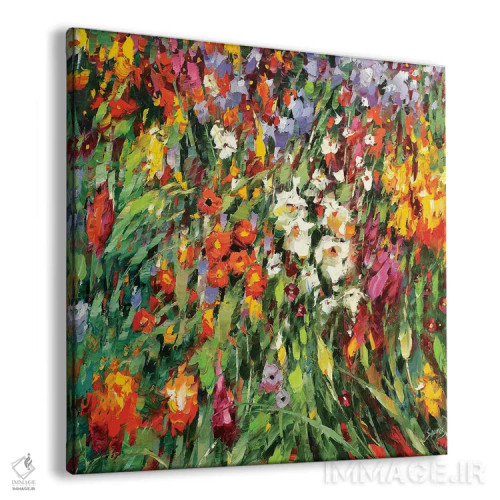 تابلو گلهای موزاییکی ۲ اثر دمیتری اسپیروس - نمای پرسپکتیو محصول