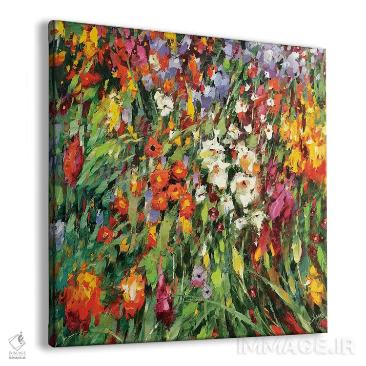 تابلو گلهای موزاییکی ۲ اثر دمیتری اسپیروس - نمای پرسپکتیو محصول