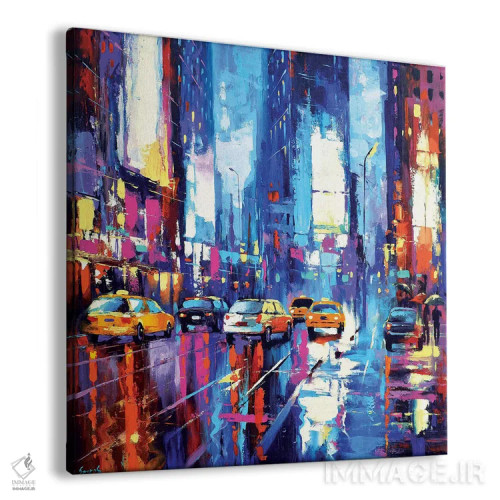 تابلو کالیدوسکوپ شبانه ۱ اثر دمیتری اسپیروس - نمای پرسپکتیو محصول