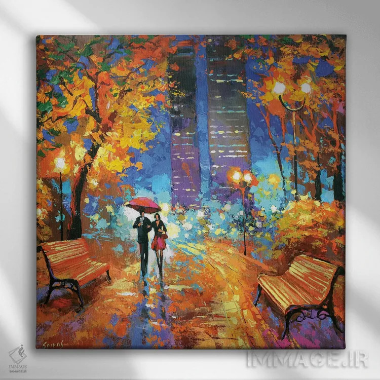 تابلو عطر شبانه اثر دمیتری اسپیروس - نمای روبهرو روی دیوار