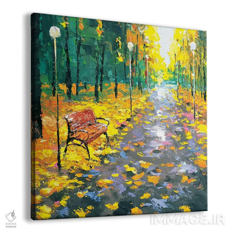 تابلو کوچه بارانی اثر دمیتری اسپیروس - نمای پرسپکتیو محصول