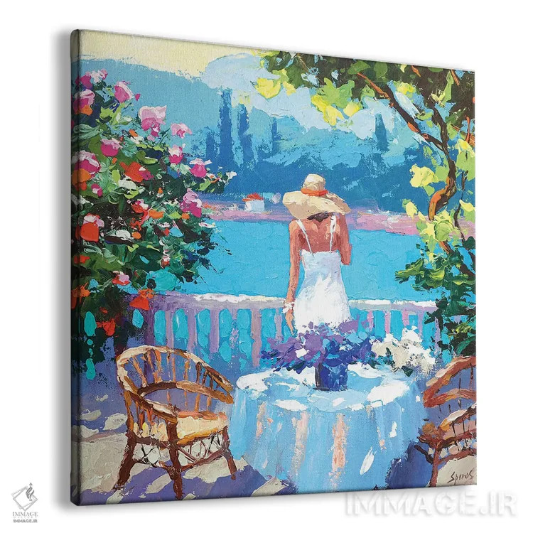 تابلو بالکن تابستانی اثر دمیتری اسپیروس - نمای پرسپکتیو محصول