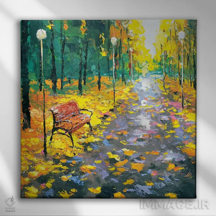 تابلو کوچه بارانی اثر دمیتری اسپیروس - نمای روبهرو روی دیوار