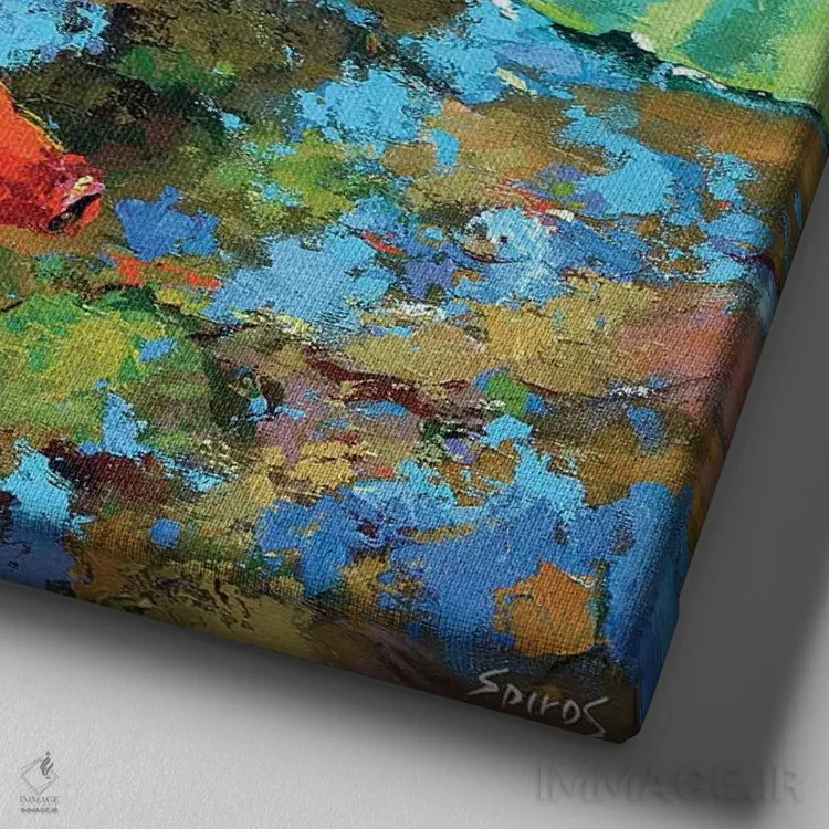 تابلو پره بازتابی اثر دمیتری اسپیروس - نمای نزدیک بافت بوم