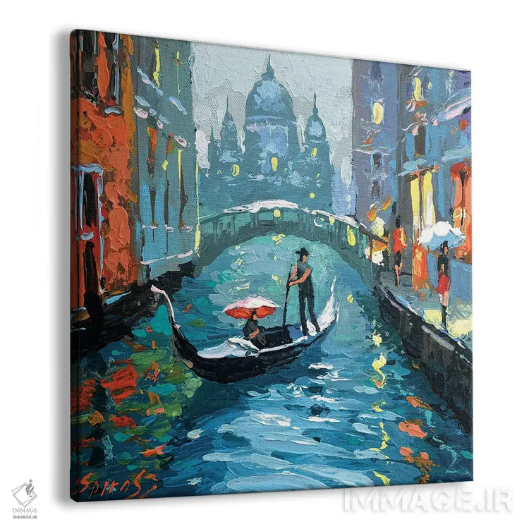 تابلو کانالهای ونیزی اثر دمیتری اسپیروس - نمای پرسپکتیو محصول