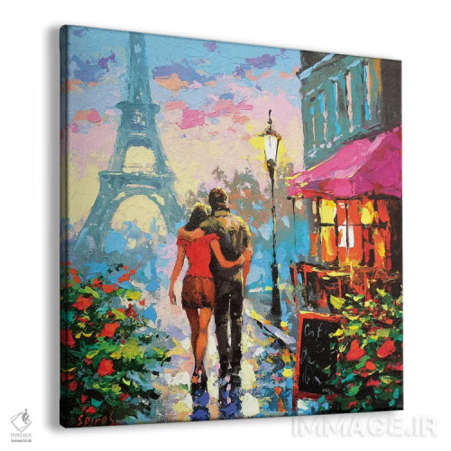 تابلو پیادهروی در شهر اثر دمیتری اسپیروس - نمای پرسپکتیو محصول