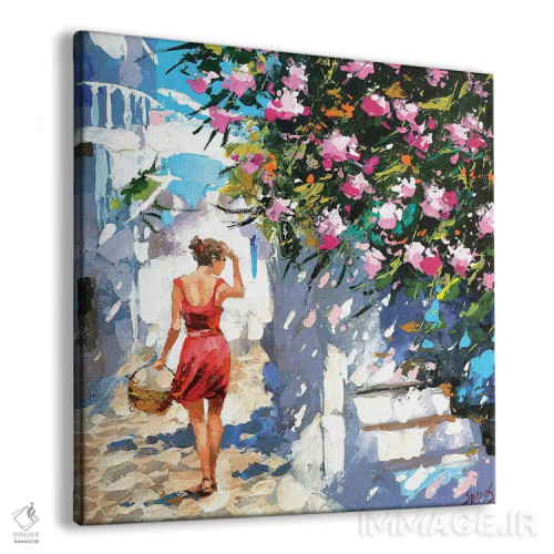 تابلو کوچه یونانی اثر دمیتری اسپیروس - نمای پرسپکتیو محصول