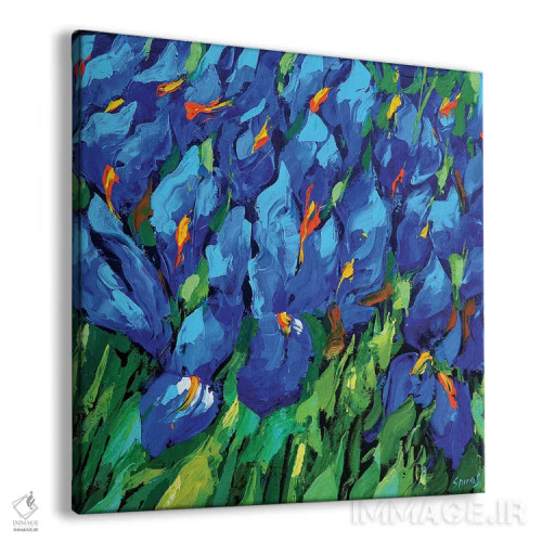 تابلو زنبقهای آبی ۲ اثر دمیتری اسپیروس - نمای پرسپکتیو محصول