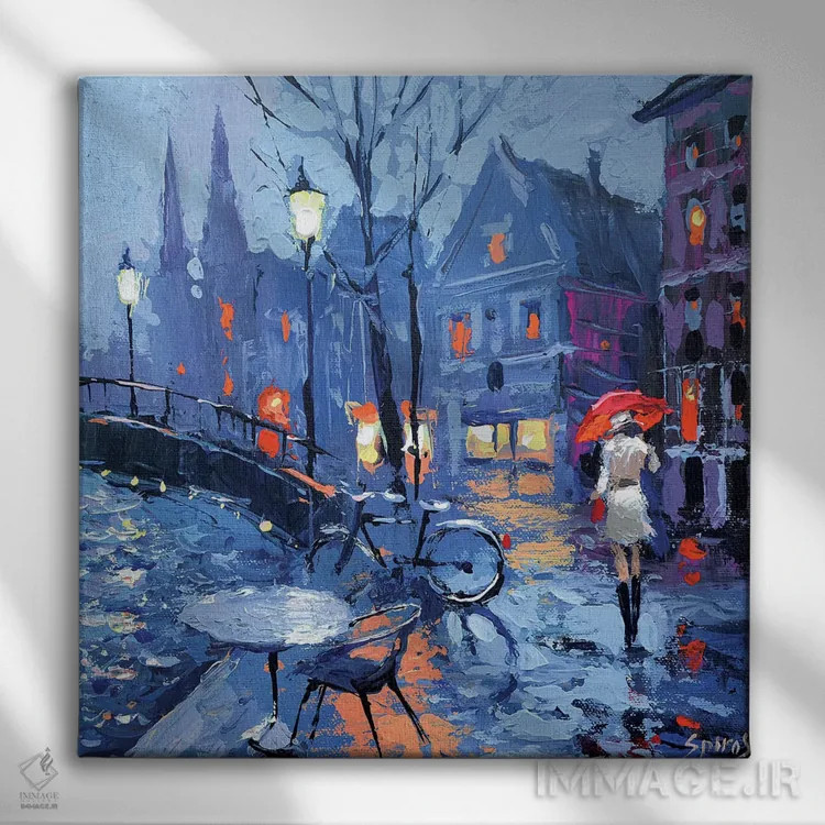 تابلو در کنار پل اثر دمیتری اسپیروس - نمای روبهرو روی دیوار