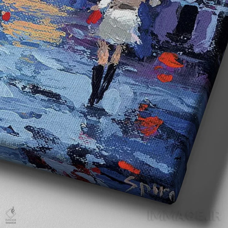 تابلو در کنار پل اثر دمیتری اسپیروس - نمای نزدیک بافت بوم