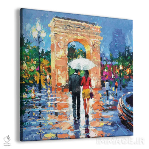 تابلو امشب چقدر بارانی است (اسپانیایی) اثر دمیتری اسپیروس - نمای پرسپکتیو محصول