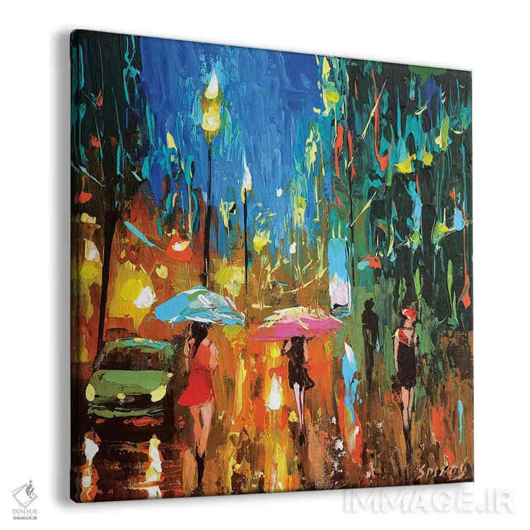 تابلو شب زمرباور اثر دمیتری اسپیروس - نمای پرسپکتیو محصول