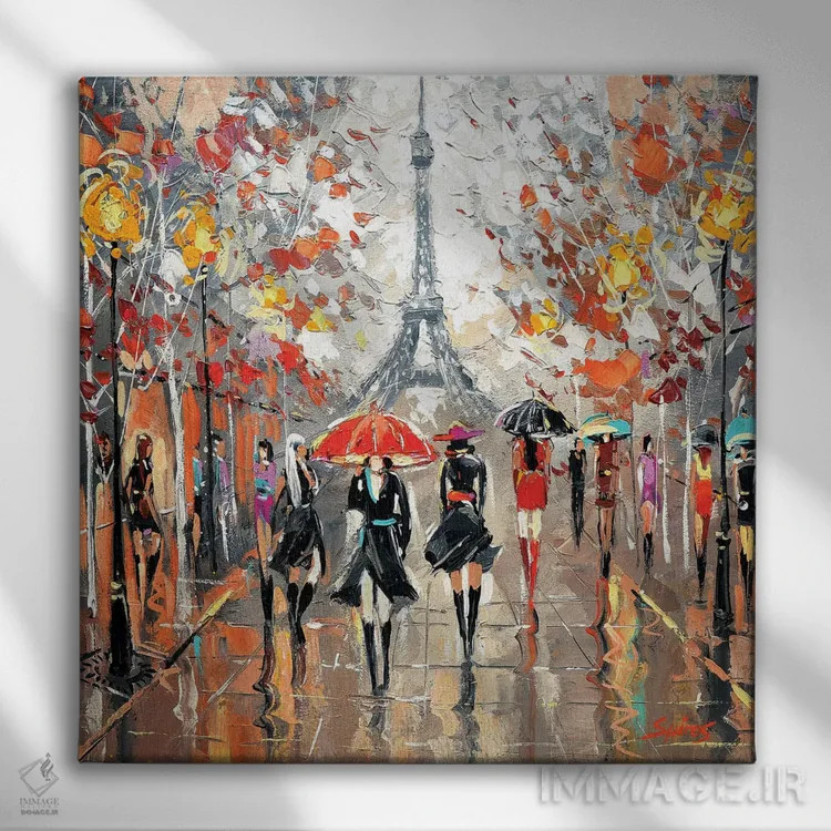 تابلو عصر اثر دمیتری اسپیروس - نمای روبهرو روی دیوار