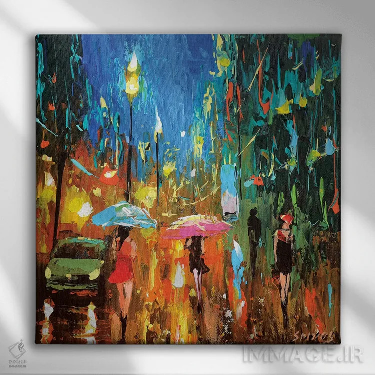 تابلو شب زمرباور اثر دمیتری اسپیروس - نمای روبهرو روی دیوار