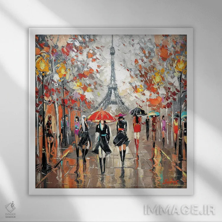 تابلو عصر اثر دمیتری اسپیروس - نمای قابدار سفید