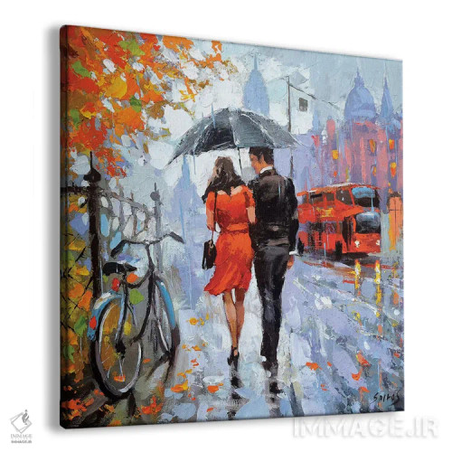 تابلو قطرههای باران ملایم اثر دمیتری اسپیروس - نمای پرسپکتیو محصول