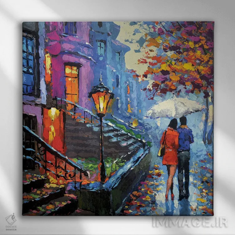 تابلو عصر پاییزی اثر دمیتری اسپیروس - نمای روبهرو روی دیوار