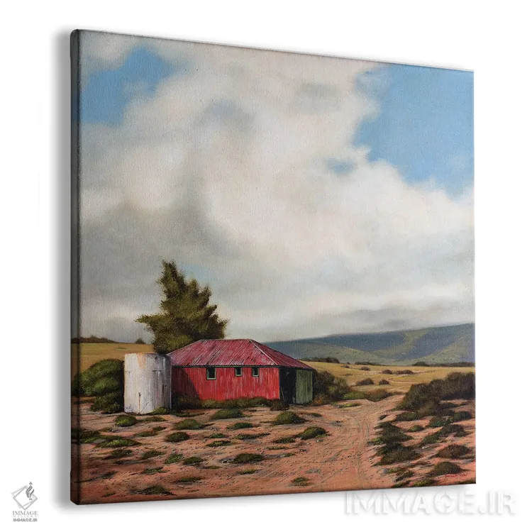 تابلو انبار قرمز اثر دانا مککلار - نمای پرسپکتیو محصول