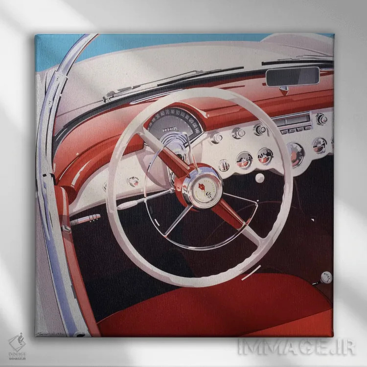 تابلو فرمان (خودرو) اثر دنیس موکای - نمای روبهرو روی دیوار