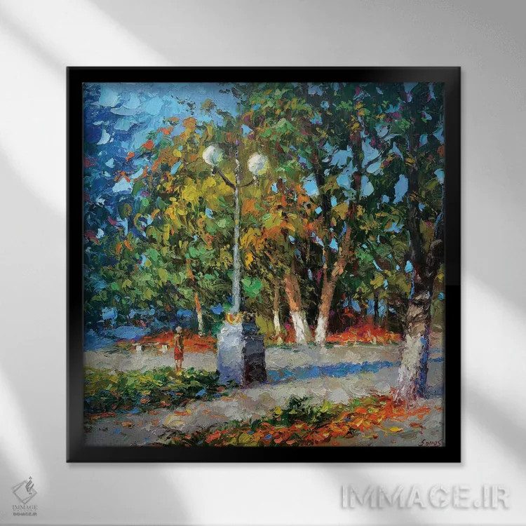 تابلو در اواخر سپتامبر اثر دمیتری اسپیروس - نمای قابدار مشکی