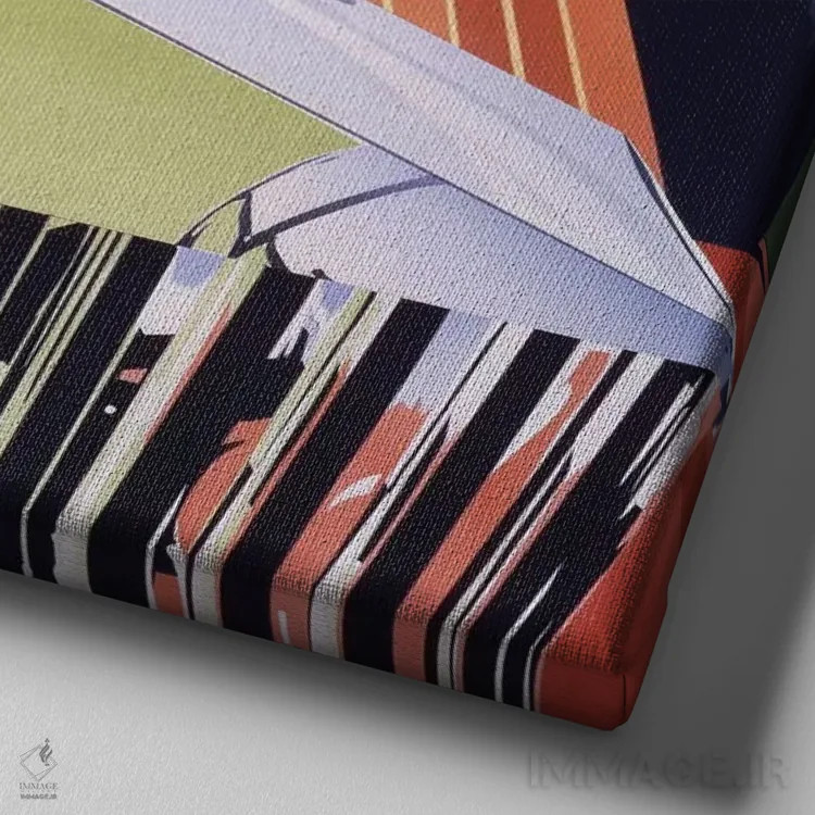 تابلو شبکه (خودرو یا معماری) اثر دنیس موکای - نمای نزدیک بافت بوم