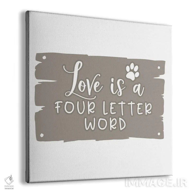 تابلو عشق یک واژهٔ چهارپا است ۲ (اشاره به حیوانات) اثر دلورس ناسکرنت - نمای پرسپکتیو محصول