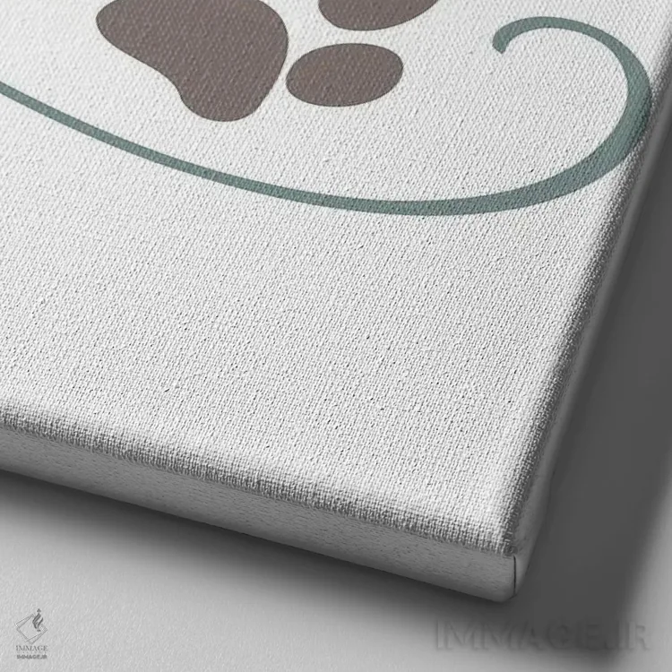 تابلو فرزندهای پشمالو (حیوانات خانگی) اثر دلورس ناسکرنت - نمای نزدیک بافت بوم