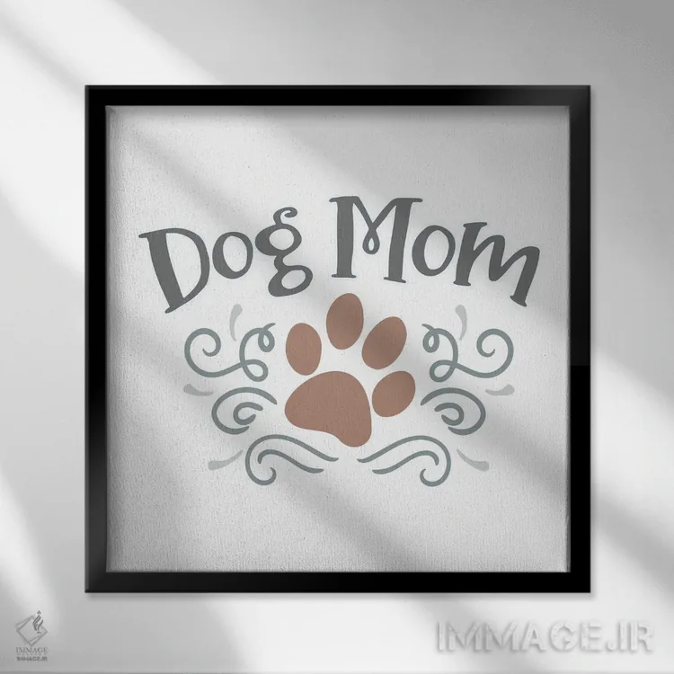 تابلو مادر سگ اثر دلورس ناسکرنت - نمای قابدار مشکی