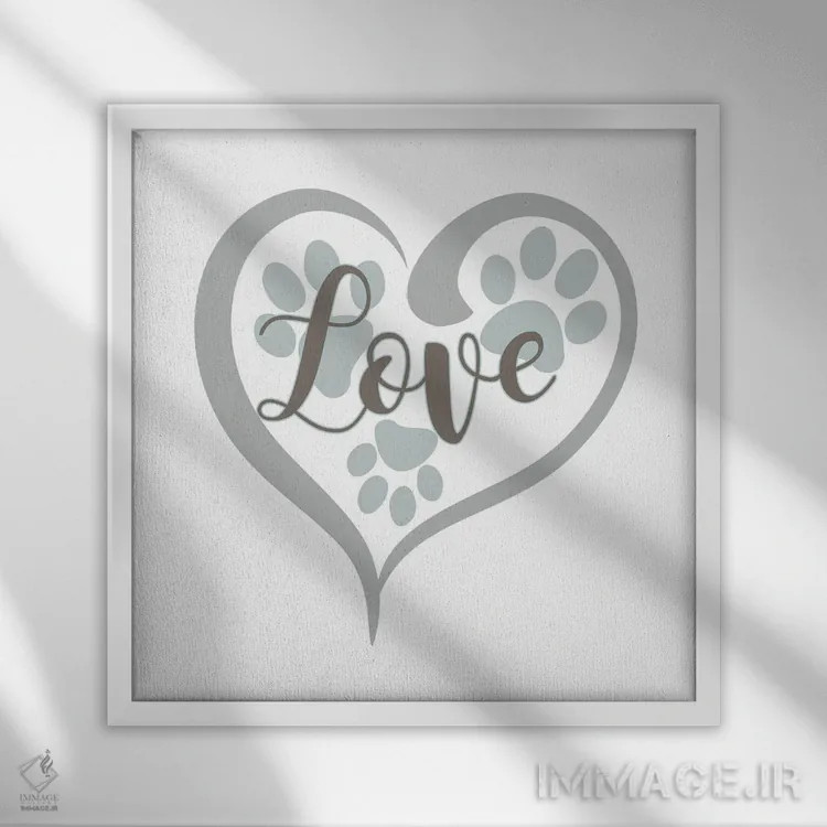 تابلو عشق با پنجهها اثر دلورس ناسکرنت - نمای قابدار سفید