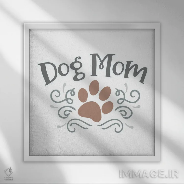 تابلو مادر سگ اثر دلورس ناسکرنت - نمای قابدار سفید