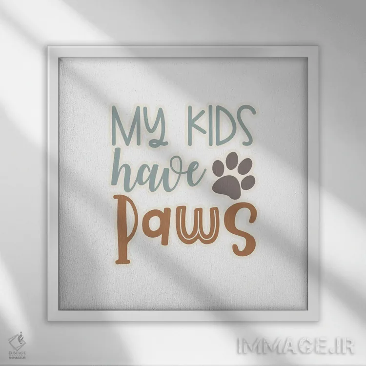 تابلو بچههای من پنجه دارند ۲ اثر دلورس ناسکرنت - نمای قابدار سفید