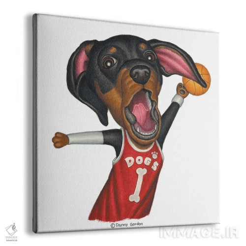 تابلو داشهوند بسکتبالیست اثر دنی گوردون - نمای پرسپکتیو محصول